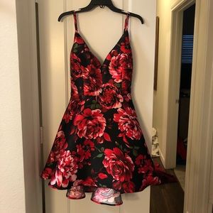 Floral High-Low homecoming dress